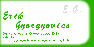 erik gyorgyovics business card